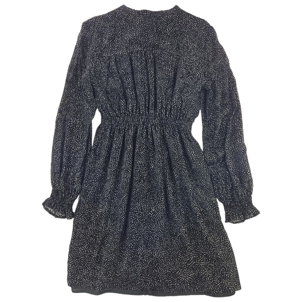 Zara  | Swiss Dot Dress with Black Velvet Accents  | Size Small - Picture 4 of 4